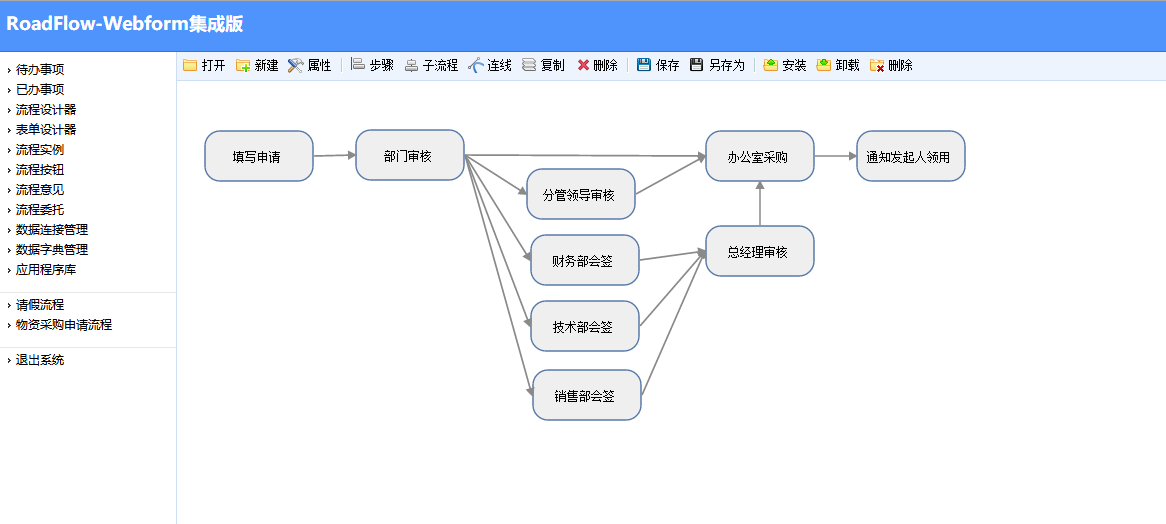 roadflow工作流嵌入到其它系统